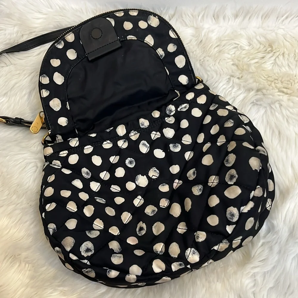 Marc by Marc Jacobs Black and White Polka Dot Crossbody Shoulder Purse Bag